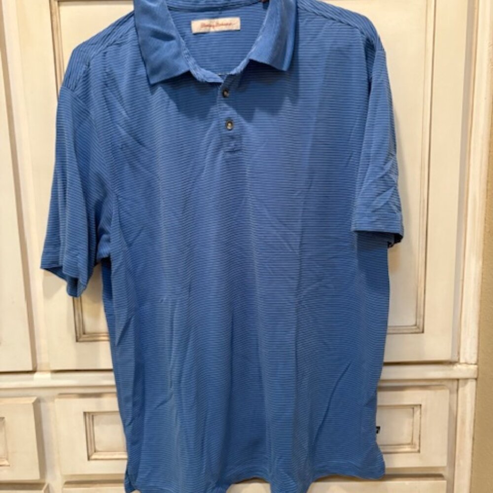 Tommy Bahama Men's Polo Shirt; Blue, Size XL